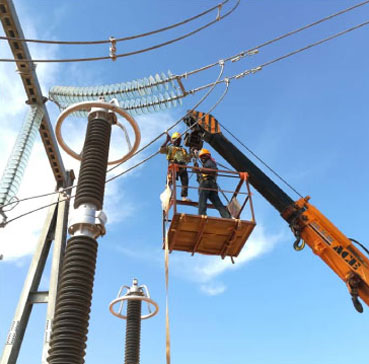 Substation erection work